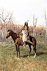 Henry Farny Canvas Paintings - Crow Scouts